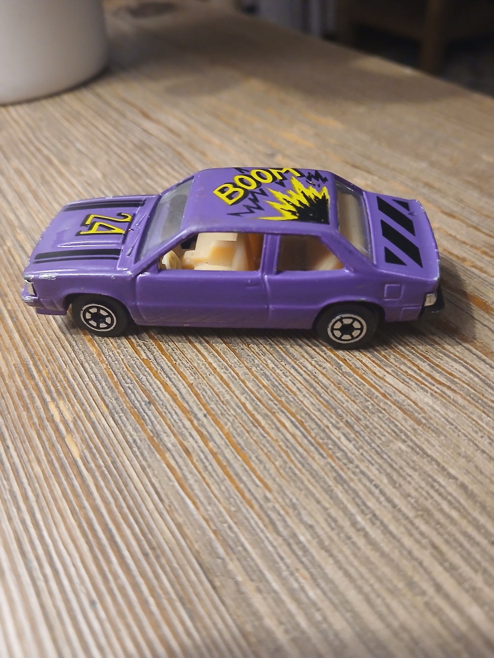 Yatming No.1032 Chevrolet Citation Purple With Boom On Roof 24 On Hood...